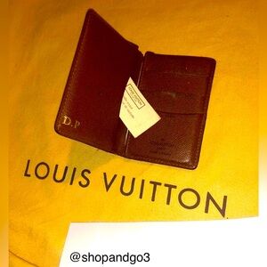 Louis Vuitton Monogram Card Holder Purse Wallet Unisex Women Men Christmas Gift